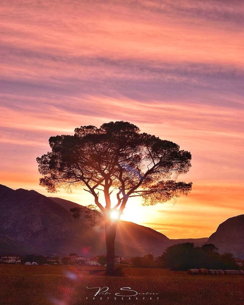 Teggiano: Tramonto di fine estate